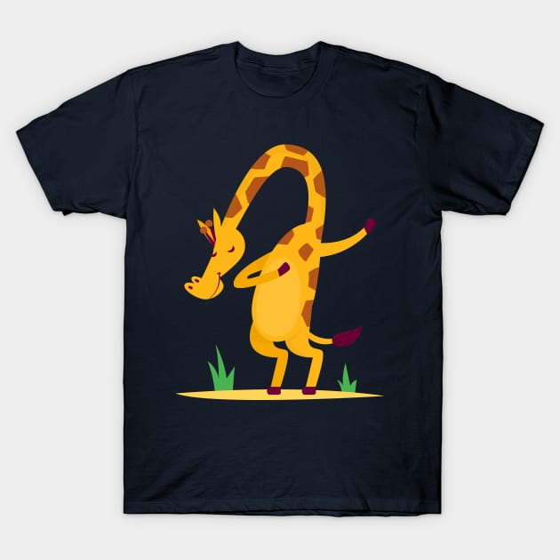 Dabbing Giraffe Dance T-Shirt by sanseffort